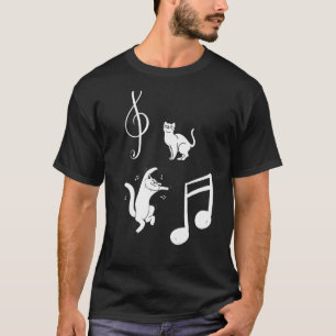 T-shirt Chats musicaux  Notes de chat Chat et musique   Ch