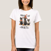 T-shirt Chats noirs d'Halloween vintage (Devant)