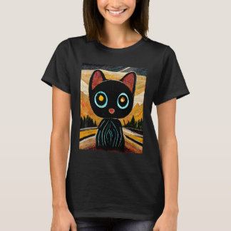 T-shirt Chats noirs inspirés par les artistes modernes Ado