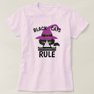 T-shirt Chats noirs Règle Chemise d'Halloween - Drôle sorc