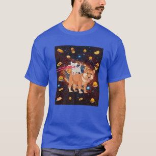 T-shirt Chats Oeil Laser Dans L'Espace Chat Chien Manger P