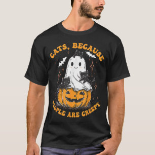 T-shirt Chats Parce que les Gens sont Flippants Halloween