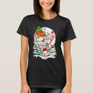 T-shirt Chats Persans de Noël Renne Traîneau de Santa Prop