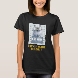 T-shirt Chats Persans L'HERBE À CHAT M'A FAIT FAIRE ÇA Drô