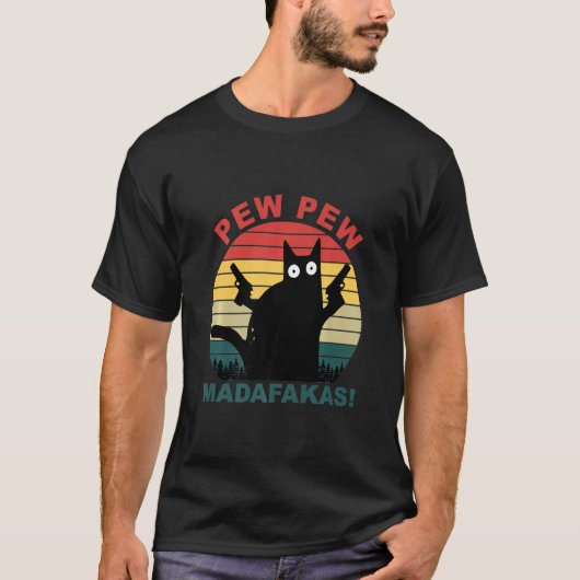 T-shirt Chats Pew Pew Madafakas Chat (Devant)