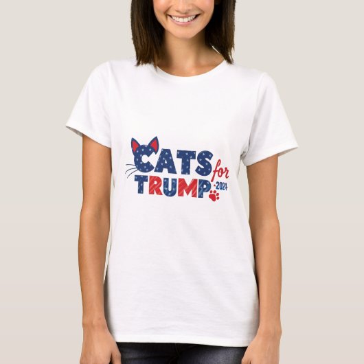 T-shirt Chats pour pattes Trump design 2024 (Devant)