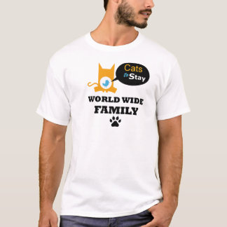 T-shirt Chats pour rester l'uniforme mondial de famille