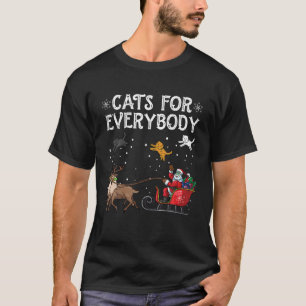 T-shirt Chats pour tous Noël Chat Drôle Xmas Femmes
