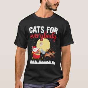 T-shirt Chats pour tous Noël Chat Kitty Jour de Noël