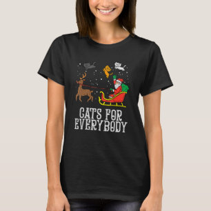 T-shirt Chats pour tous Noël Chat Xmas Femmes Père Noël