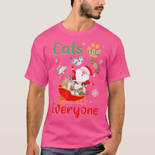T-shirt Chats pour tous Noël Père Noël Chats 