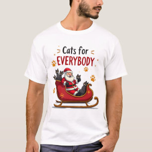 T-shirt Chats pour tout le monde Noël Chat drôle de Noël F