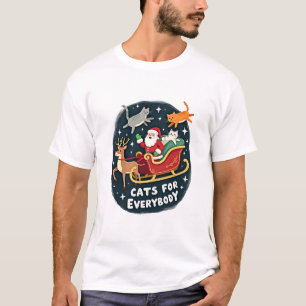T-shirt Chats pour tout le monde Noël Chat drôle Xmas Femm
