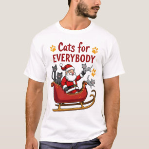 T-shirt Chats pour tout le monde Noël Chat drôle Xmas Femm