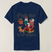 T-shirt Chats pour tout le monde Père Noël amusant Noël PJ (Design devant)