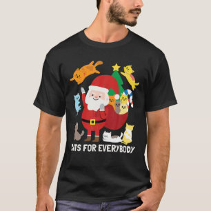 T-shirt Chats pour tout le monde Père Noël drôle mignon