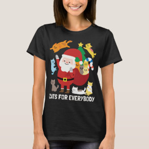 T-shirt Chats pour tout le monde Père Noël drôle mignon ca