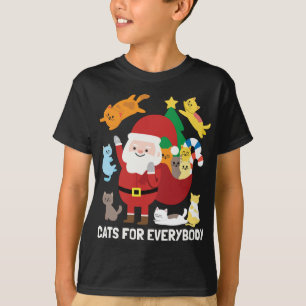 T-shirt Chats pour tout le monde Père Noël drôle mignon ca