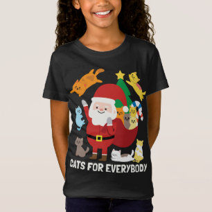 T-Shirt Chats pour tout le monde Père Noël drôle mignon ca
