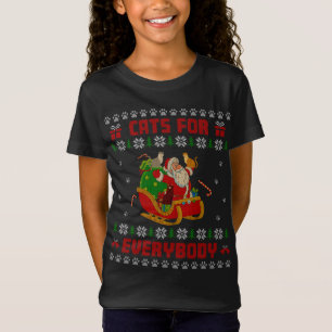 T-Shirt Chats Pour Tout Le Monde Père Noël Sleigh Chats Ug
