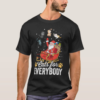 T-shirt Chats pour tout le monde Santa Minous Joyeux