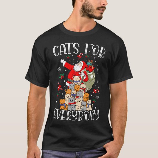 T-shirt Chats pour tout le monde vilain Noël Chat Drôle No (Devant)
