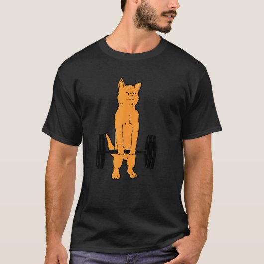 T-shirt Chats Powerlifting Deadlift (Devant)