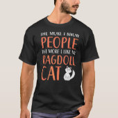 T-shirt Chats Ragdoll Propriétaire Kitty Paw Love Meow Kit (Devant)