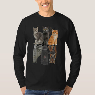 T-shirt Chats Réflexion de l'eau Tigres Chat