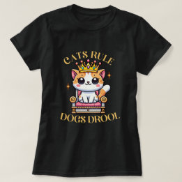 T-shirt Chats Règle Chiens Drool - Drôle Amoureux des chat