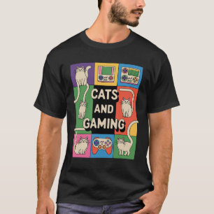 T-shirt Chats Rétro et jeux drôles amateurs de chats et de