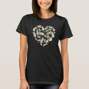 T-shirt Chats Retro vintages Chats Couple Coeur Kitten Cha