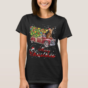 T-shirt Chats Rides Camion Rouge Pajama de Noël