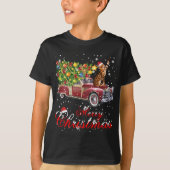 T-shirt Chats Rides Camion Rouge Pajama de Noël (Devant)