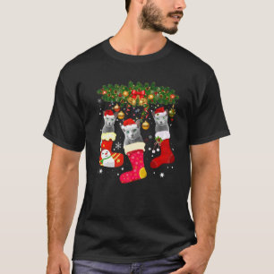 T-shirt Chats Russes Bleus À Noël Sock Russe Bleu