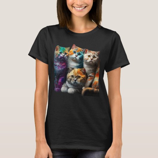 T-shirt Chats Scottish Fold (Devant)