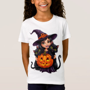 T-Shirt Chats sorciers Citrouille Halloween 🐈⬛