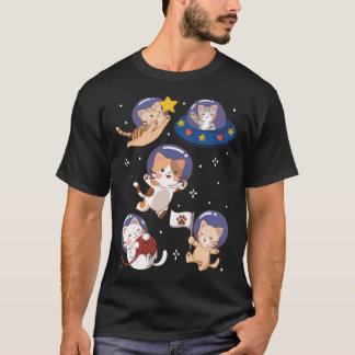 T-shirt Chats spatiaux Kawaii