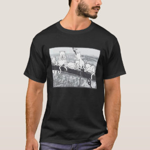 T-shirt Chats sur un gratte-ciel déjeuner parodie chats ch