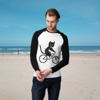 T-shirt Chats sur vélos chat vélo cycliste sportif
