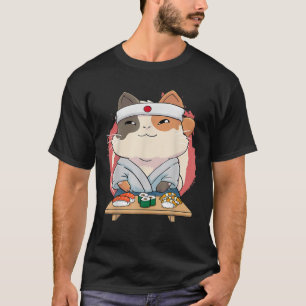 T-shirt Chats Sushi Kawaii Anime