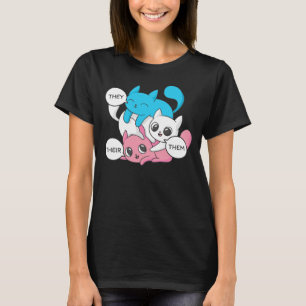 T-shirt Chats trans Ils Elles Leurs Pronoms Transgenre II