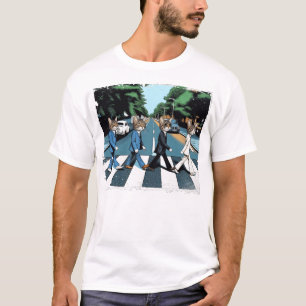 T-shirt Chats Traversant Le Trottoir De Route