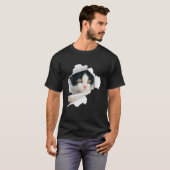 T-shirt Chats, Tuxedo Chats, Chats Torn Tissu, Kitten (Devant entier)