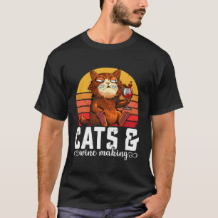 T-shirt Chats Vin Faire Chat Papa Maman Dégustation Boisso