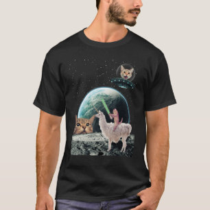 T-shirt Chats War Chat Dans L'Espace Ridge Llama Kitten Ch