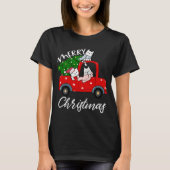 T-shirt Chats xmas Arbre sur Camion Rouge Chat Arbre de No (Devant)