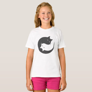 T-shirt Chats yin et yang mandala - Choisir le colo arriè