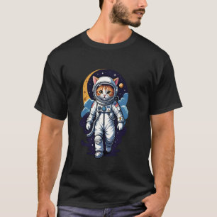 T-shirt Chatstronaute (#09) chat astronaute dans l'espace