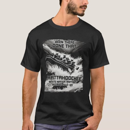 T-shirt Chattahoochee White Water Rafting River Rapids Geo (Devant)